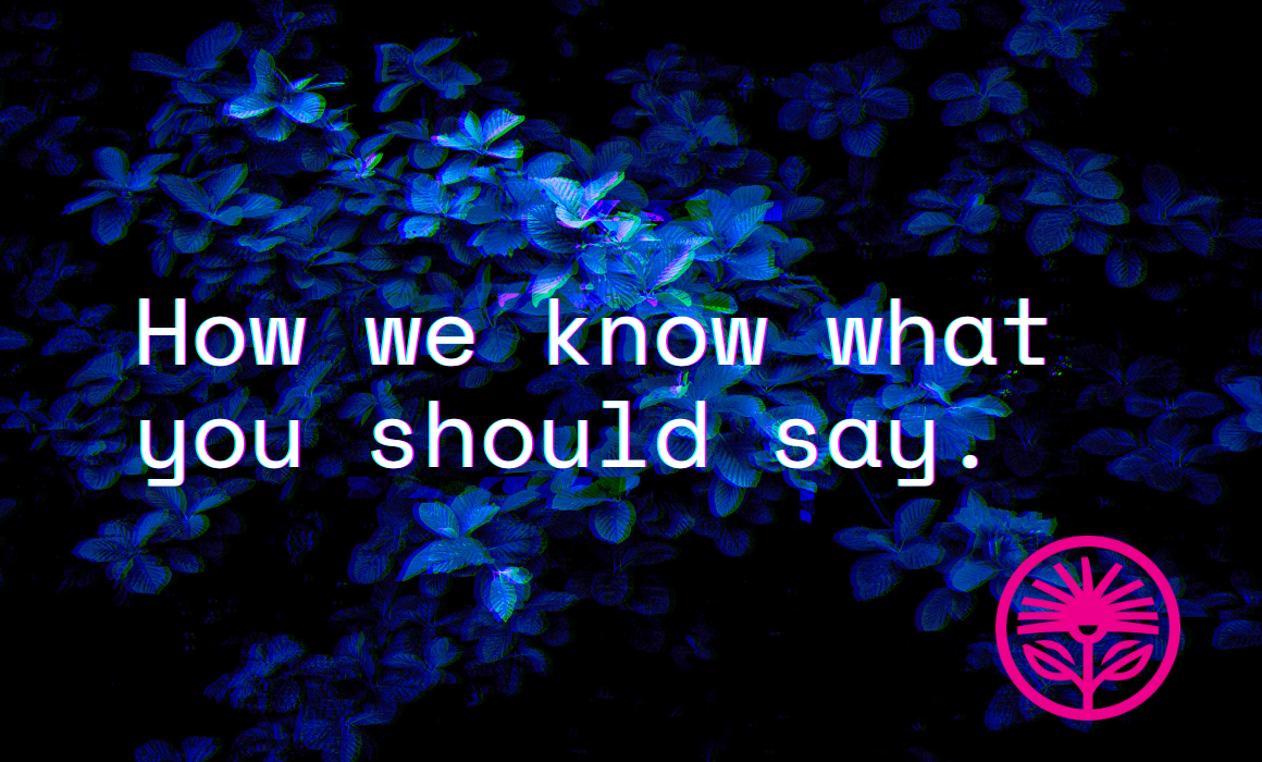 How we know what you should say — Kelford Labs Weekly